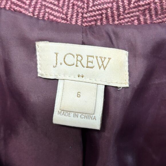 J Crew Women Button Front Blazer Jacket Size 6 Wool Blend C024 -15 - Picture 16 of 16